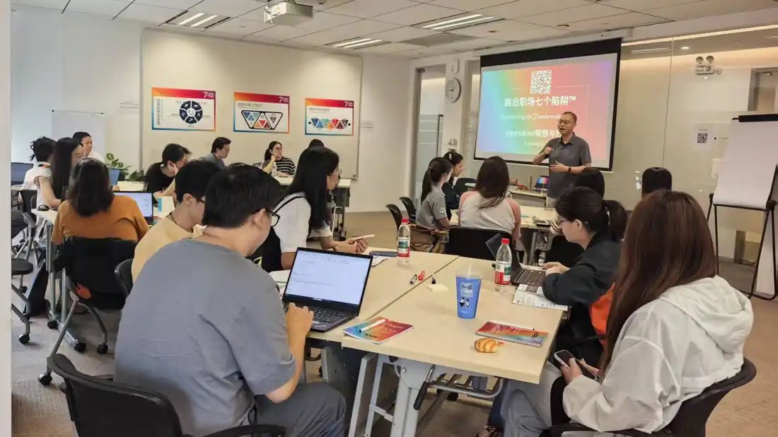 A ClarkMorgan trainer leading a workshop for a client team in China